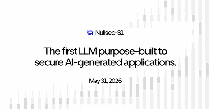 The image features a white background with black text that reads "The first LLM purpose-built to secure AI-generated applications." The date of May 31, 2016, is also present in the image. This information suggests that the image might be related to an article or post about the new LLM launching on April 30, 2016.