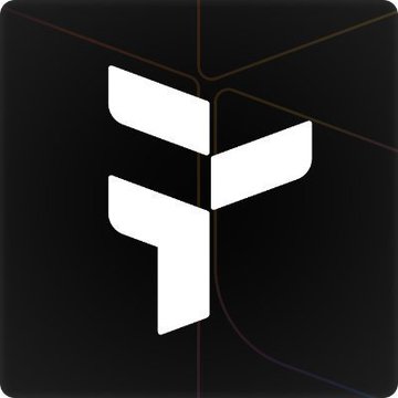 A black square logo featuring a stylized white geometric letter 'F' design, which appears to be the Frakt NFT project logo.
