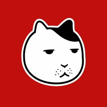 A stylized black-and-white illustration of a cat's face with half-closed eyes and a subtle smirk appears on a bright red background. The cat's smug, knowing expression serves as a clever visual metaphor for the bullish momentum and dramatic 566.54% surge in trading volume for $KET.