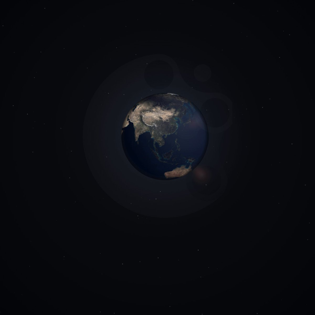 The image shows a planet with a black background and white stars surrounding it. The planet appears to be floating in space, giving an impression of being alone in the vastness of the universe. The caption below the image provides information about the new Network Operating System (nOS) that was just launched by DKG V10.