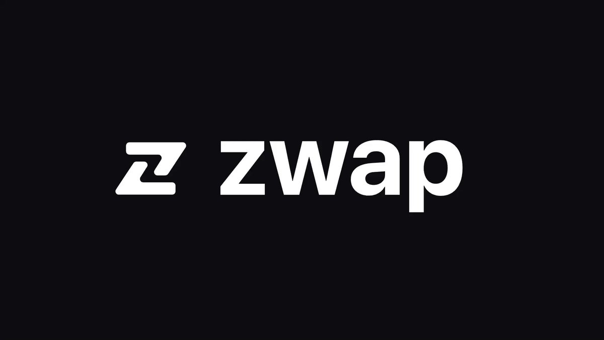 The image features a logo with the word "Zwap" written in white letters against a black background. The text is positioned at the bottom of the image, making it stand out from the rest of the scene. The overall layout suggests that this could be an early access promotional post for Zwap, which is a cross-chain cryptocurrency wallet and exchange service. It emphasizes trustless transactions and the idea of living in the moment by focusing on the app's features and benefits.