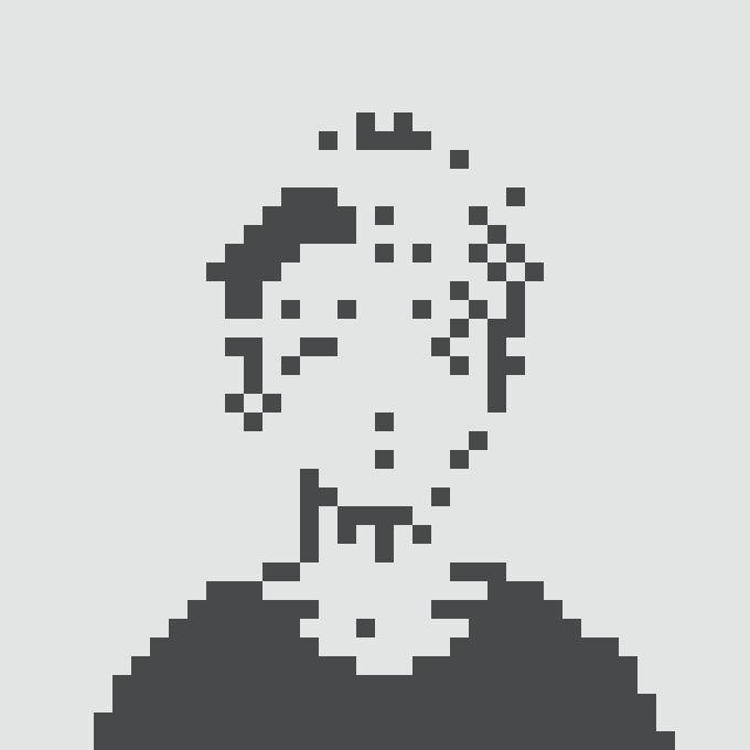 A pixelated black-and-white portrait of a character with short hair, depicted from the shoulders up against a white background, appears glitchy and fragmented with scattered dark pixels. The image aligns with the post, representing "Normie #2446," a pixel-art NFT purchased for 0.379 ETH between the addresses 0x1f1f...bd89 and 0xadec...9e33, as listed on the Normies OpenSea collection.