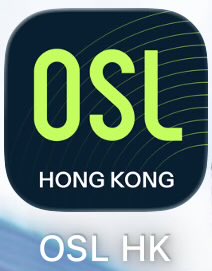 The image shows the OSL Hong Kong app icon, featuring the green "OSL" logo with "HONG KONG" text on a dark background. It serves as a visual reference to the cryptocurrency exchange being questioned in the post about potential frozen funds and unresponsive customer service.