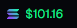 The image displays a menu icon alongside the text "$1016" in a pixelated green font. While the post references "$SOL" suggesting a Solana bullrun, the specific figure shown here ($1016) doesn't directly align with SOL's price, possibly representing a price target or speculative number.