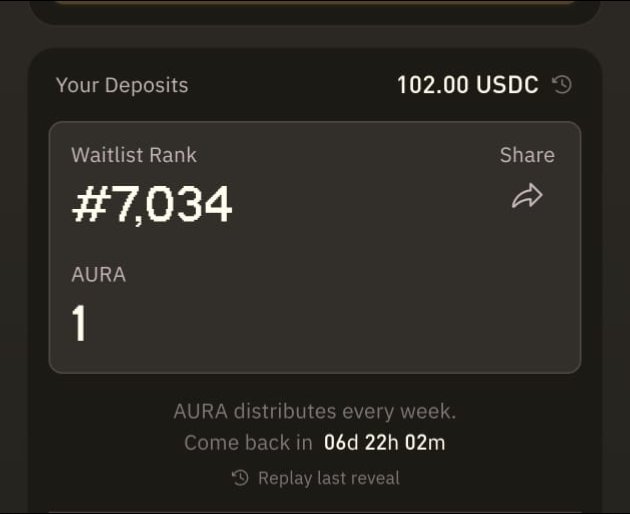 The image is a screenshot of an app called "Bulk Dashboard". The dashboard features a table with numbers and text, showing someone's current position within a bulk account. It indicates that their rank in the queue is at #7,034, suggesting they are waiting for a particular item to arrive or be processed. Moreover, it shows that there is 1 hour remaining before the user receives their item. The post highlights this progress through the use of text and a numbered list showing how far down they are on the list.