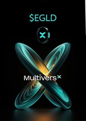 A dark promotional graphic displays 'SEGLD' with an 'X' symbol and the text 'MultiversX' below a glowing teal infinity-like design.