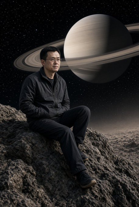 A man sits on a rocky surface beneath a starry sky with Saturn and its rings looming large in the background, gazing off into the distance with a contemplative expression. The image visually embodies the post's theme of making Saturn a cozy home, with the towering planet symbolizing both a distant destination and a sense of belonging among the stars.