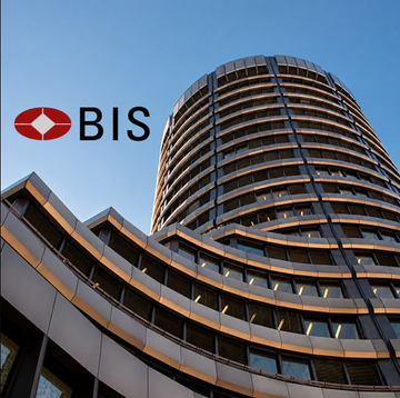The image shows the Bank for International Settlements (BIS) logo alongside its iconic curved, modern headquarters building in Basel, Switzerland. The visual ties directly to the post, which highlights the BIS—owned by 63 central banks—declaring stablecoins unsuitable as money while promoting tokenized bank deposits as a superior alternative.