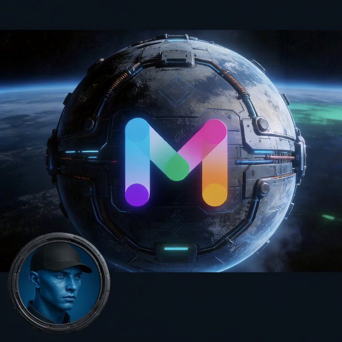 The image features a large, futuristic-looking ball with the letters "M" written on it. Below the ball, there's an image of a person wearing a baseball cap. The caption below the image reads, "Check this out CT!! I've spent some time digging into @MarsChainCS and what surprised me is that it isn't trying to be another Ethereum competitor. Most chains either copy Bitcoin'S passive scarcity or chase endless utility. MarsChain seems to be exploring a third path:".