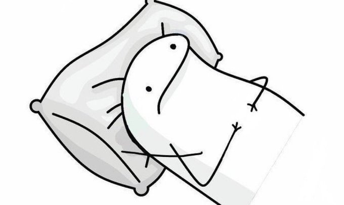 Simple black-and-white line drawing of a frog or lizard-like character with a wide-open mouth and dot eyes.