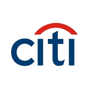 The Citi bank logo with its distinctive blue lettering and red arc displayed on a white background.