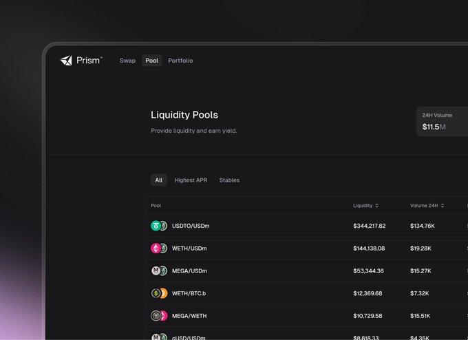 The image shows a screenshot of a computer screen displaying information about Liquidity Pools, which are pools of liquid that can be used as an investment opportunity. The screen also has a list of cryptocurrency names displayed at the bottom, including "Methuen", "Ethereum", and "Litecoin". The post is written by @BoneLLC for Prism, indicating that this information might be related to a discussion or analysis about these pools on their social media platform.