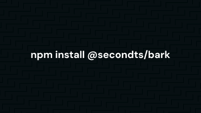 The image shows a close-up of a computer screen with a message displayed that reads "NPPM Install @Seconds/Bark". The background of the image is black, which contrasts with the white text and makes it stand out. The focus on this particular message suggests that there might be an error or issue related to the installation process for Bark in the browser.