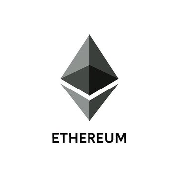 The Ethereum logo, consisting of a grey and black diamond-shaped geometric symbol, displayed above the word 'ETHEREUM' in black text.