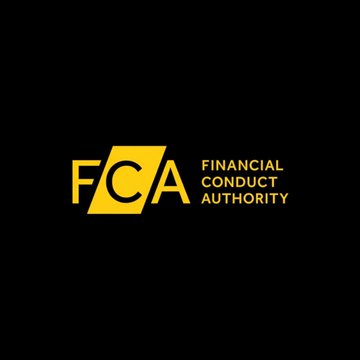 The image shows the Financial Conduct Authority (FCA) logo in yellow against a black background. It relates to the post as the FCA is the UK regulator opening its crypto authorization gateway, giving firms until February 28, 2027 to apply for licenses covering stablecoin issuance, trading, custody, and staking ahead of the full regime launching in October 2027.