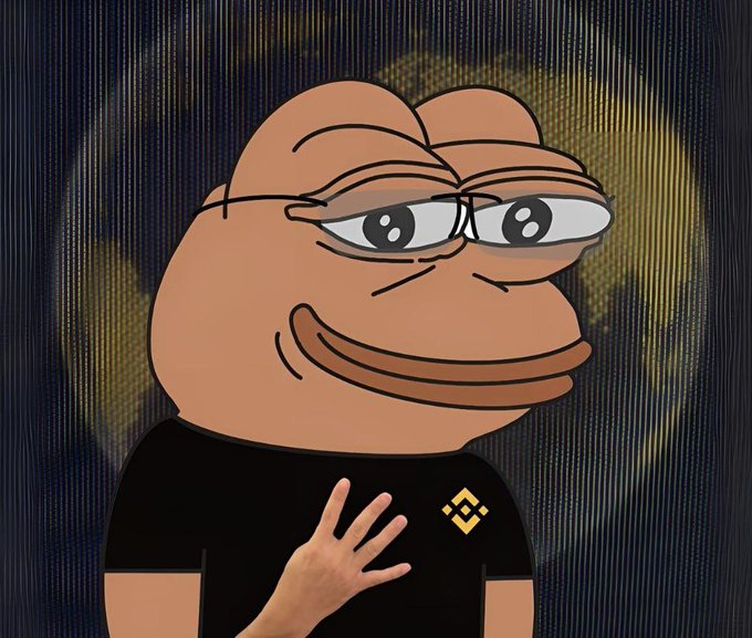 The image features the "Cheems" or "Swole Doge" meme character, a cartoon dog with a smug expression wearing a black Binance-branded t-shirt with the yellow Binance logo. The post contrasts Binance Smart Chain's declining meme coin lifecycle with stronger ecosystems like Base and Solana, urging CZ (Binance's CEO) to better support BSC-native tokens like $CATE and $BNBCAT.