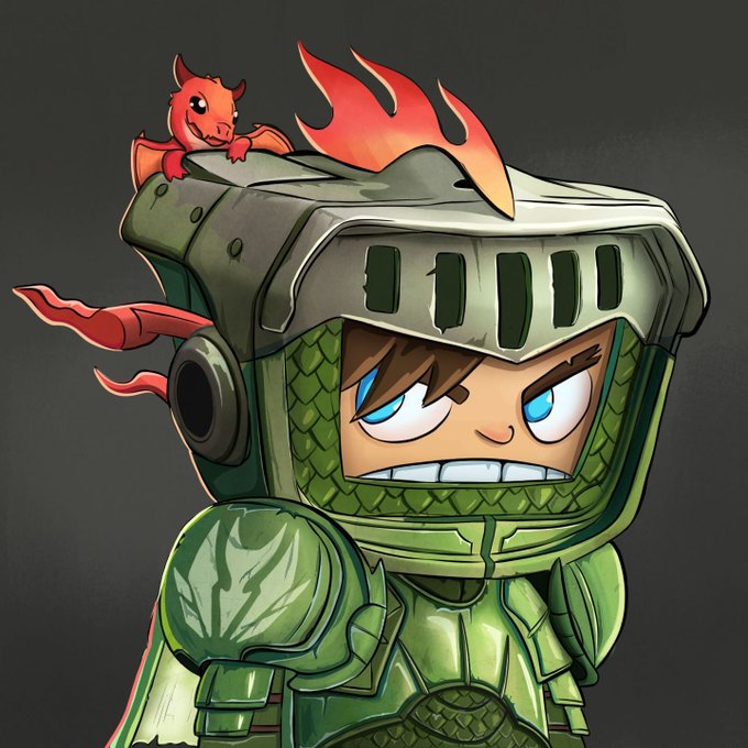 𝗣𝗥𝗢𝗝𝗘𝗖𝗧 𝗦𝗣𝗢𝗧𝗟𝗜𝗚𝗛𝗧 is a digital illustration of a character wearing a green suit and helmet with a dragon on top. The image also features a small red dragon, which adds to the overall theme of fantasy or adventure. The post suggests that this artwork could be part of a premium phygital collectibles brand, as it has been described as "a premium phygital collectibles brand featuring high-quality designer IP, optionally paired with on-chain collectibles".