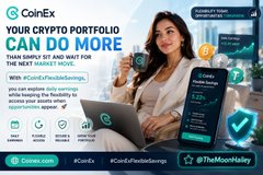 The image is a CoinEx advertisement featuring a smiling woman holding a smartphone displaying the CoinEx app, with text reading "YOUR CRYPTO PORTFOLIO CAN DO MORE" and promoting "CoinExFirstSealDrops" for high-yield opportunities in the new market move. While the post discusses the Clarity Act potentially passing on September 15 and growing complaints being positive signs, the ad image itself doesn't directly reference this legislation, instead serving as promotional content for CoinEx's crypto trading platform and staking features.