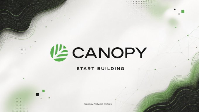 A clean promotional graphic for Canopy Network displaying "START BUILDING" with "Canopy Network © 2025" at the bottom.
