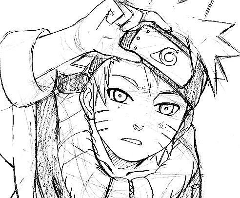 A pencil sketch of Naruto Uzumaki in sage mode, his hand raised to his forehead protector as if forming a hand sign, embodies the post's themes of silent dedication and unwavering focus, reinforcing the caption's message that true commitment doesn't need to announce itself—it simply shows up ready to act.