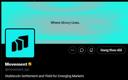 The image shows the Twitter/X profile of "Movement (@movement_xyz)" with their tagline "Stablecoin Settlement and Yield for Emerging Markets" and the slogan "Where Money Lives." The accompanying post outlines a "Project Scandal" alleging that Movement allocated 66 million MOVE tokens to market maker Rentech/Web3Port in December 2024, who then dumped the entire amount the following day.