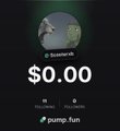 A user profile showing 0 tokens and 0 followers on Pump.fun, paired with a post about exposing scammers and trying to reform the meme coin "trenches" after feeling mistreated by farming KOLs.