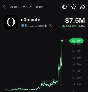 The image shows an app called Compute with $7.5M in the top right corner, which is an update indicating that the app has reached a new all-time high of $7.5M. This success story also includes an upward trend on the stock chart and a green line showing a price increase over time.