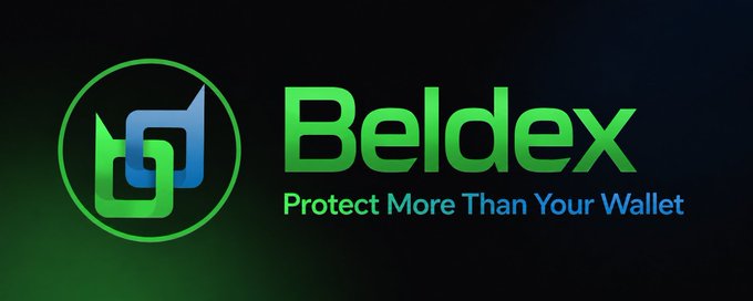 Logo banner for 'Beldex' with the tagline 'Protect More Than Your Wallet' on a dark green background.
