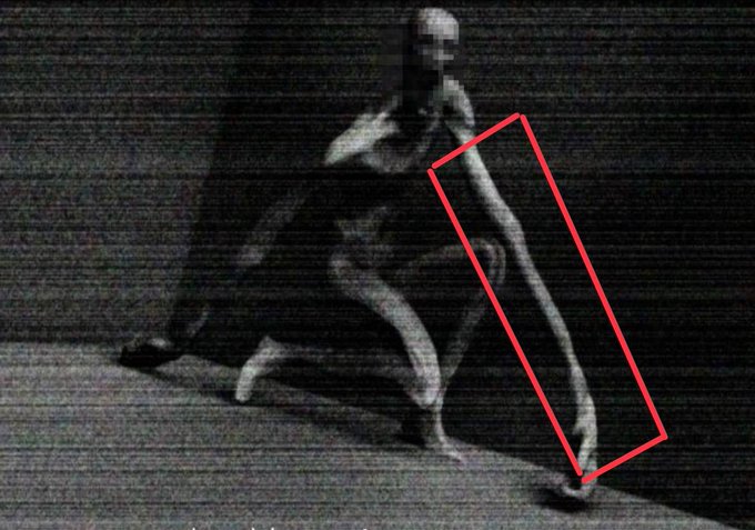 A grainy image of a kneeling figure with a red rectangle highlighting its extended right arm, paired with text about Solana memecoins facing a "most feared chart pattern" — suggesting the red box represents a bearish technical pattern (like a falling wedge or descending channel) that, if broken, could signal a rally.