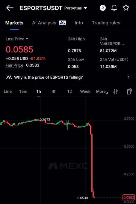 xtradescriptor.com trading platform displays a black screen with red and green lines, displaying the price of a cryptocurrency over time.