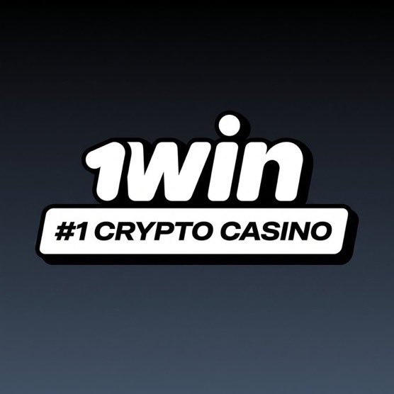 A dark background features the white logo "1win" above a banner reading "#1 CRYPTO CASINO."