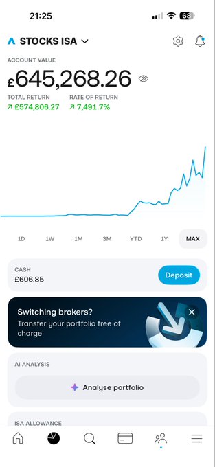 !!!The image shows a screenshot of an app that tracks stock prices for astro diamonds. The app is currently showing the price being $86,826.66 pounds."