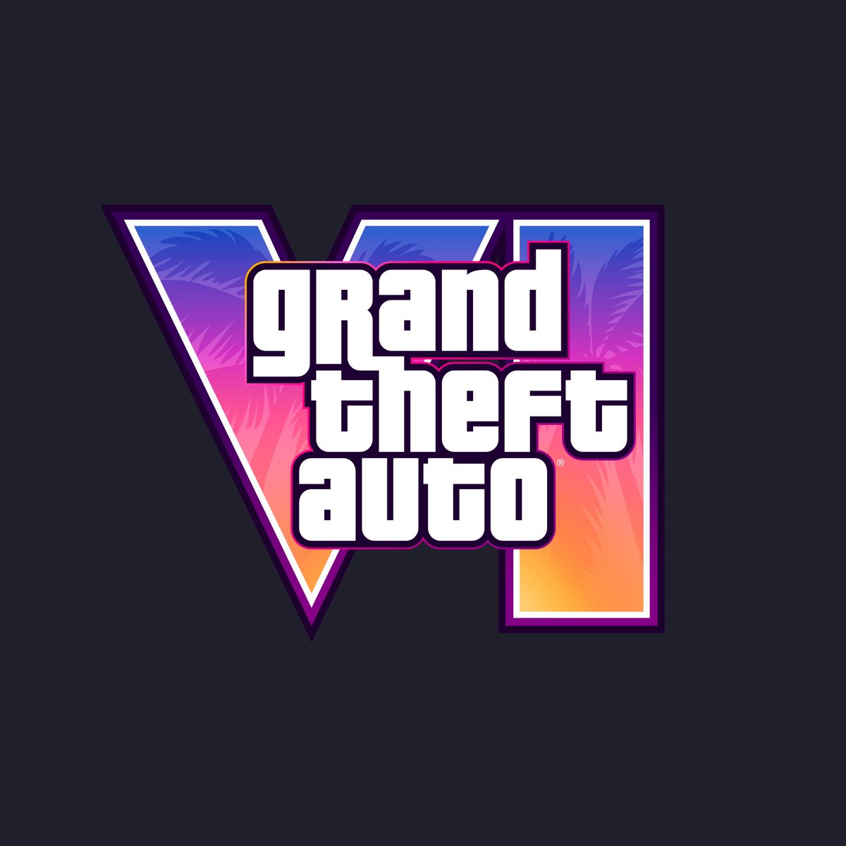 The image features a logo for Grand Theft Auto V, which is a video game. The logo consists of a purple triangle with white text that reads "Grand Theft Auto V" at the top. Below this, there are two lines of pink and orange colors, creating an eye-catching design. In the bottom right corner of the image, there's a small caption that says "We invited a Rockstar, hope they come #Protocol #nolimit #solana $BTC $XLM". This caption emphasizes the connection between the video game and its fans, as well as the potential value of the game in terms of both entertainment and financial gain.