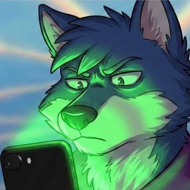 A stylized anthropomorphic wolf with glowing green eyes and a smirk holds a smartphone bathed in eerie green light against a dusky sky, visually capturing the "wolf in DeFi clothing" and predatory liquidity-hunting theme of the post.