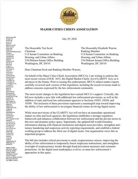 A document titled 'MAJOR CITIES CHIEFS ASSOCIATION' dated July 29, 2020, regarding the Major Cities Chiefs Association Impaired Driving Survey.