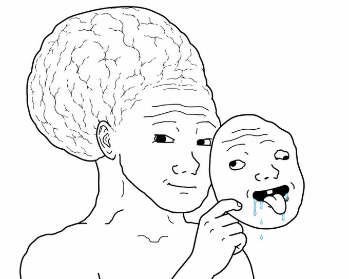 The image features a black and white line drawing of a person holding an open mouth with their tongue sticking out, as well as a brain-like shape above them. The caption reads "Another hyperliquid retard baited successfully". This suggests that there is some sort of connection between the brain-like shape and the brain in the image, possibly indicating a theme or message related to the brain or the concept of time.

The drawing itself appears to be simple yet striking, with the use of black and white tones adding depth and contrast to the composition. The person holding the tongue out seems to be engaged in some sort of playful act, while the brain-like shape above them could represent a metaphor for the mind or consciousness. Overall, the image is thought-provoking and evokes curiosity about its meaning and intent.