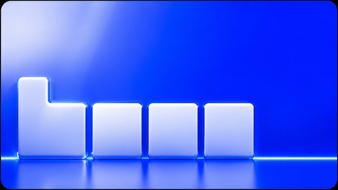 A minimalist digital illustration featuring four white 3D rectangular blocks or buttons lined up horizontally on a reflective surface, illuminated by bright blue lighting and shadows against a deep blue background.