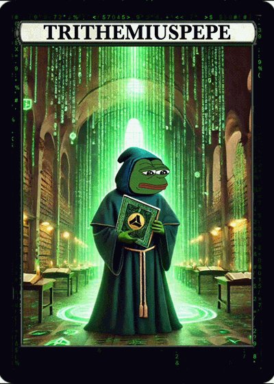 The image features a cartoon frog dressed as a monk, holding an open book with a green cover. The frog appears to be reciting lines from the book or reading from it. The background of the image shows a room filled with bookshelves, suggesting that this scene takes place in a library or a similar setting where knowledge is valued and shared among people.