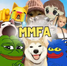 A meme collage featuring various pop culture characters including Squidward, a doge, Mr. Krabs, and a crying cat, with the text 'MMFA' prominently displayed in the center.