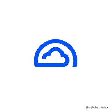 A simple blue cloud/rainbow logo icon on a white background, watermarked "@watchmewsx".