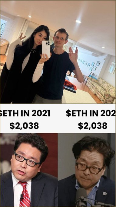 Two photos of a man and woman, both wearing glasses, are displayed side by side with text overlaying the images.