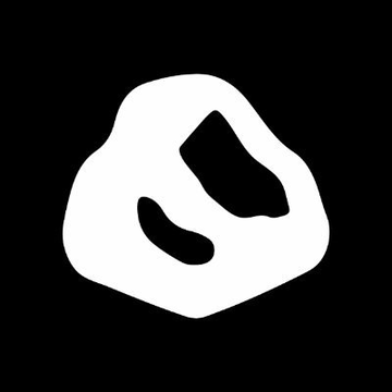The image features a white icon with a black background that resembles a rock or a stone. The icon has a hole in its center, which could represent a mining site within the @Arcium ecosystem. The caption below the image provides information about the game, stating that it is a private proof-of-work mining game powered by @Arcium and that players deploy $SOL into 30-second rounds to pick tiles on a 30-tile board in order to win.