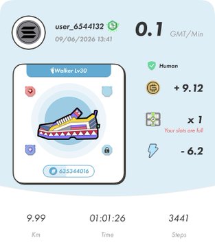 The image shows a fitness tracking app with a blue background, displaying information about a user's progress during their walk. The app provides details such as the number of steps taken, calories burned, and distance traveled. It also features a cartoon shoe icon on its screen, which is likely used to represent the user's current walking pace or activity level. The post in question seems to be promoting an exercise routine that encourages users to take regular walks for better health and fitness.