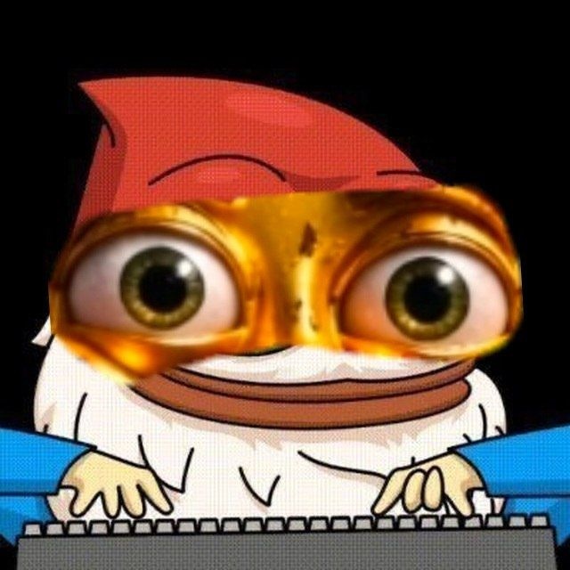 A meme-style image featuring the Sonic the Hedgehog character wearing gold 3D glasses and typing on a keyboard against a black background.