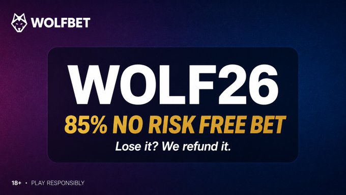 The image features a promotional poster for Wolfbet, which contains various graphic elements promoting a game called WOLF26. The image includes a photo of several players with winning streaks and another player who has lost money at this particular game. It also shows a sports ball in the center of the poster, as well as a blue and purple background, which gives the advertisement a vibrant and energetic feel.

The post states that if someone is already using WOLF26 they can drop their WOLFBET username below to receive $10 free. The website is listed at the bottom right corner of the poster with an "already used" message indicating how many times a user has tried the game and failed. This promotion seems like a clever strategy for attracting more players who are interested in playing the game, as it encourages them to try again without bearing the cost of losing their previous attempts.