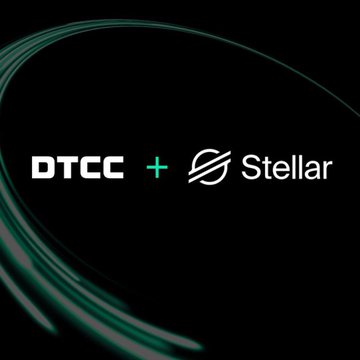 The image features a black background with white text that reads "DTCC + STELLAR" at the top of the frame. Below this, there are two lines of green and blue colors, which appear to be emanating from the center of the image. The text "XRP and XLM Relationship Thread" is also present in the image. The overall layout suggests a connection between these two entities or an event related to them.