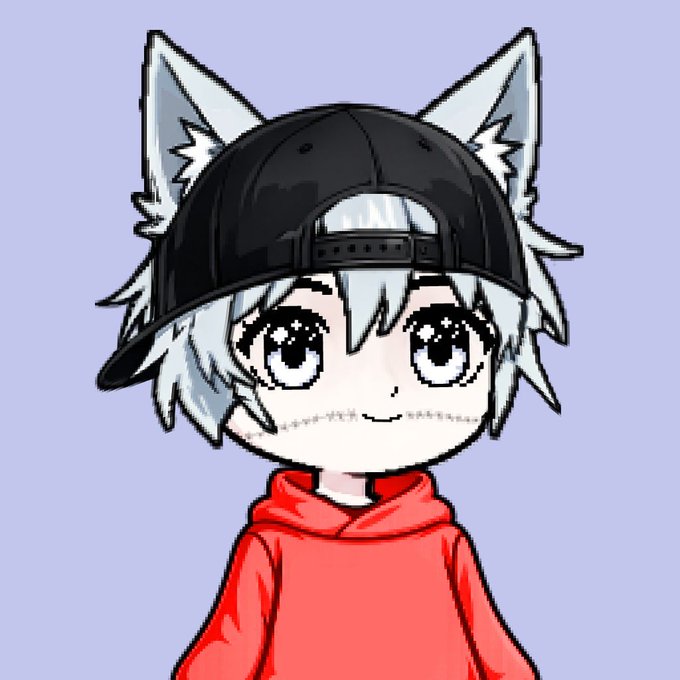 A pixel-art illustration of an anime-style character with white hair, animal ears, a black backwards cap, and a red hoodie, paired with the ticker "$URU" to represent a kemono/crypto mascot aesthetic.