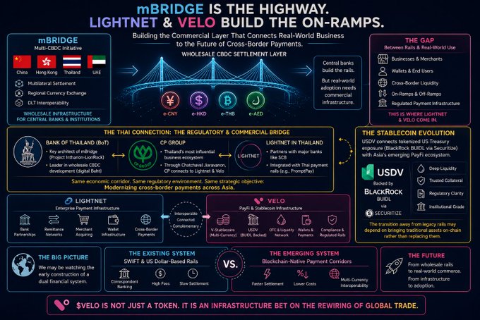 The image depicts a diagram or flowchart showcasing the development of the infrastructure required for international trade using the terms "Lightning net" and "Velo Network". The network is designed to facilitate business transactions across borders, with connections between various businesses, governments, and financial institutions playing essential roles in this process. In addition, there are symbols representing different aspects such as banks or currency exchanges, which contribute to the overall infrastructure ecosystem necessary for global trade.