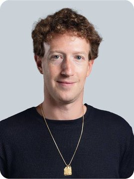 The image shows Mark Zuckerberg, the Meta founder, wearing a dark sweater and a gold chain with a pendant, in what appears to be an official portrait. This relates to the post announcing his projected rise to becoming the world's second trillionaire, reflecting the immense wealth he has accumulated through his role at Meta.