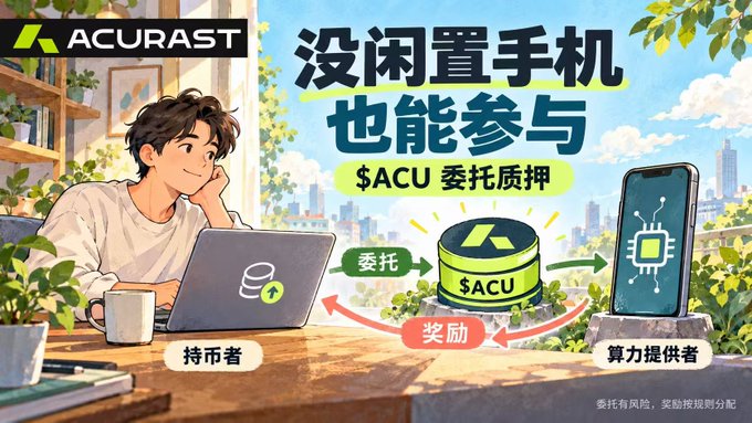 ACURAST promo: 没闲置手机也能参与 $ACU 委托质押 算力提供者 — earn rewards by pledging idle phones as compute.